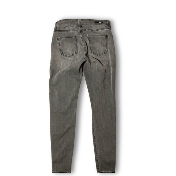 Kut From The Kloth High-Rise Ankle Skinny Jeans Size 2 Gray Stretch Slim Fit Den - Picture 3 of 8